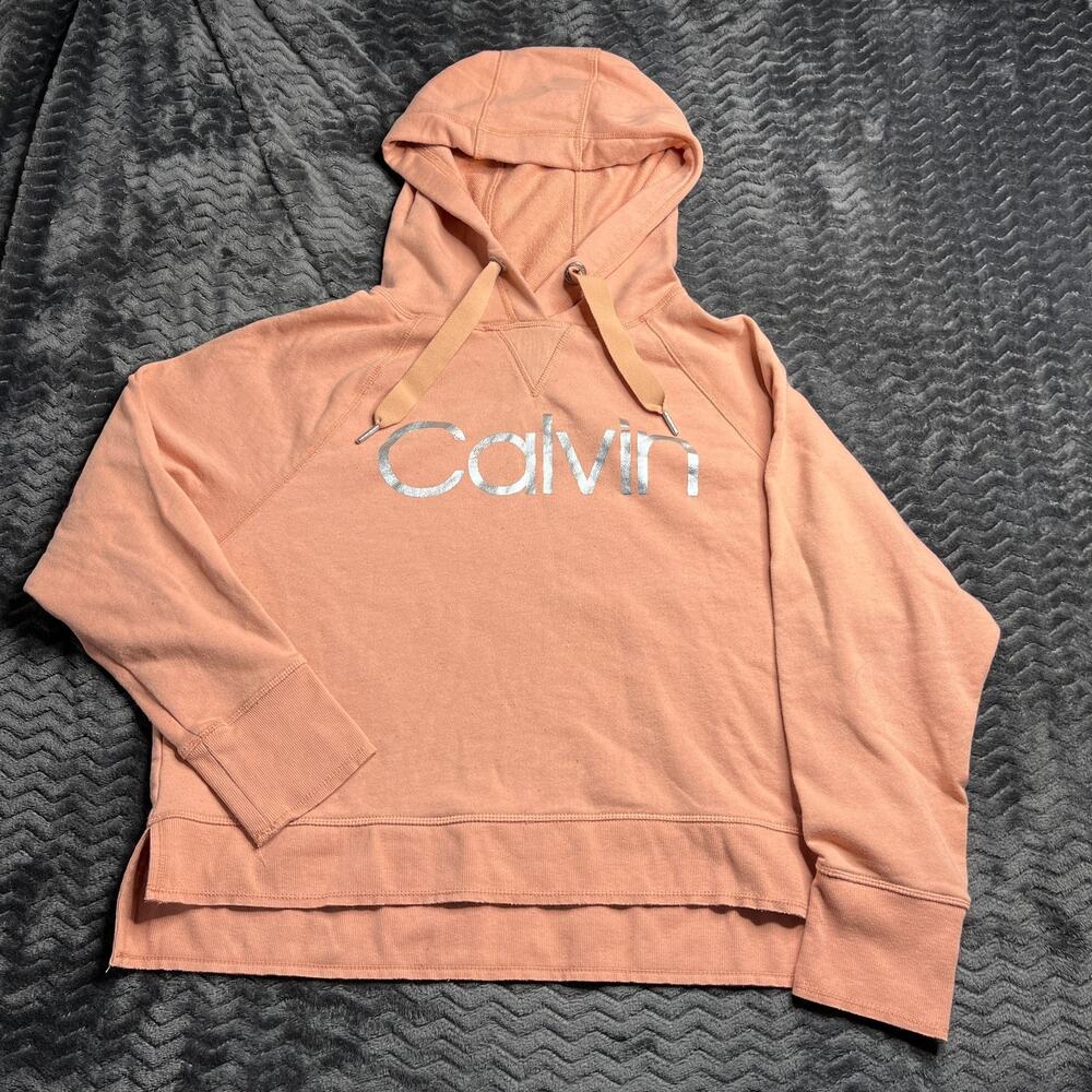 Calvin Klein Jeans Peach Hoodie Top Women's Size Large